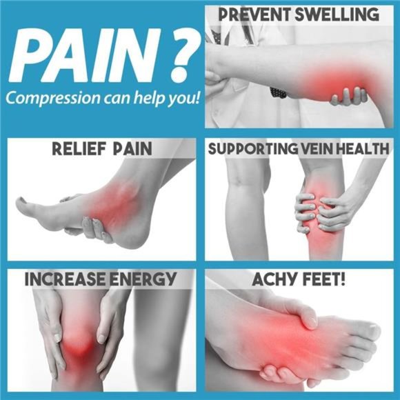 6 Compression Socks for Best Support for Nurses, Running, Hiking, Recovery - Picture 3 of 6